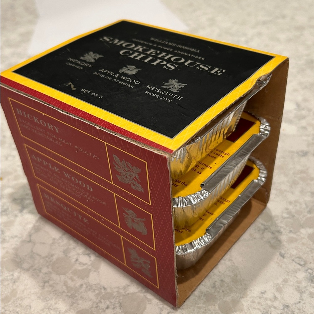NWT - WILLIAMS-SONOMA Smokehouse Grill Chips - Set of 3